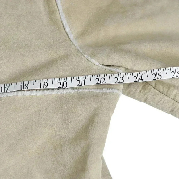 Vintage Weather Spirits Leather Shearling Sherpa Winter Jacket Coat Cream  Large - Picture 8 of 11